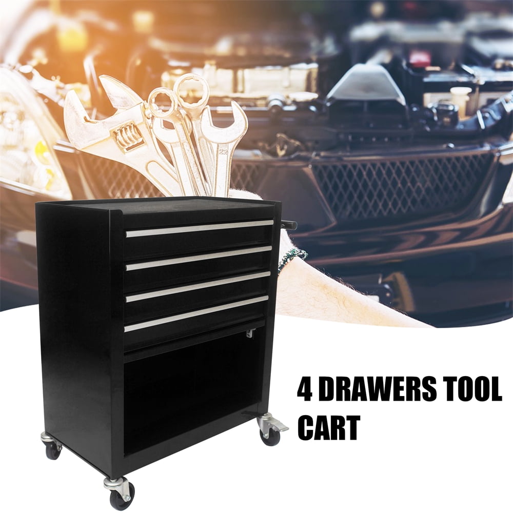 4Drawer Rolling Tool Chest with Wheels, High Capacity Tool Box with
