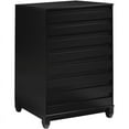 thumbnail image 1 of 4-Drawer Solid Wood Contemporary Bedroom Chest in Black, 1 of 13