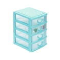 thumbnail image 1 of 4 Drawer Storage Organizer, Clear Stackable Storage Bins, 7X5X10 In, Sky Blue, Large, Hobby Accessories, 1 Pc, 1 of 8