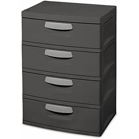 4 Drawer Unit Plastic (Color : Flat Gray)
