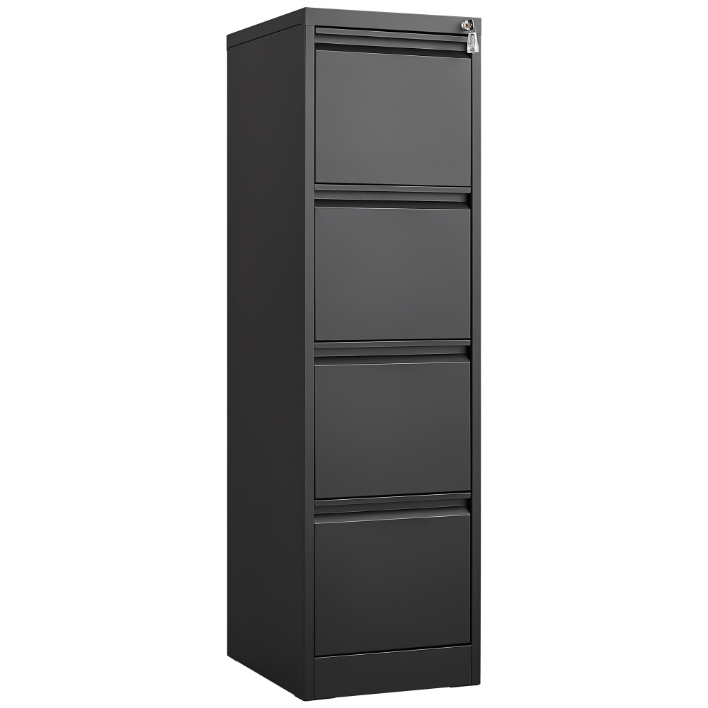 4 Drawer Vertical File with Lock, Filing Metal Filing