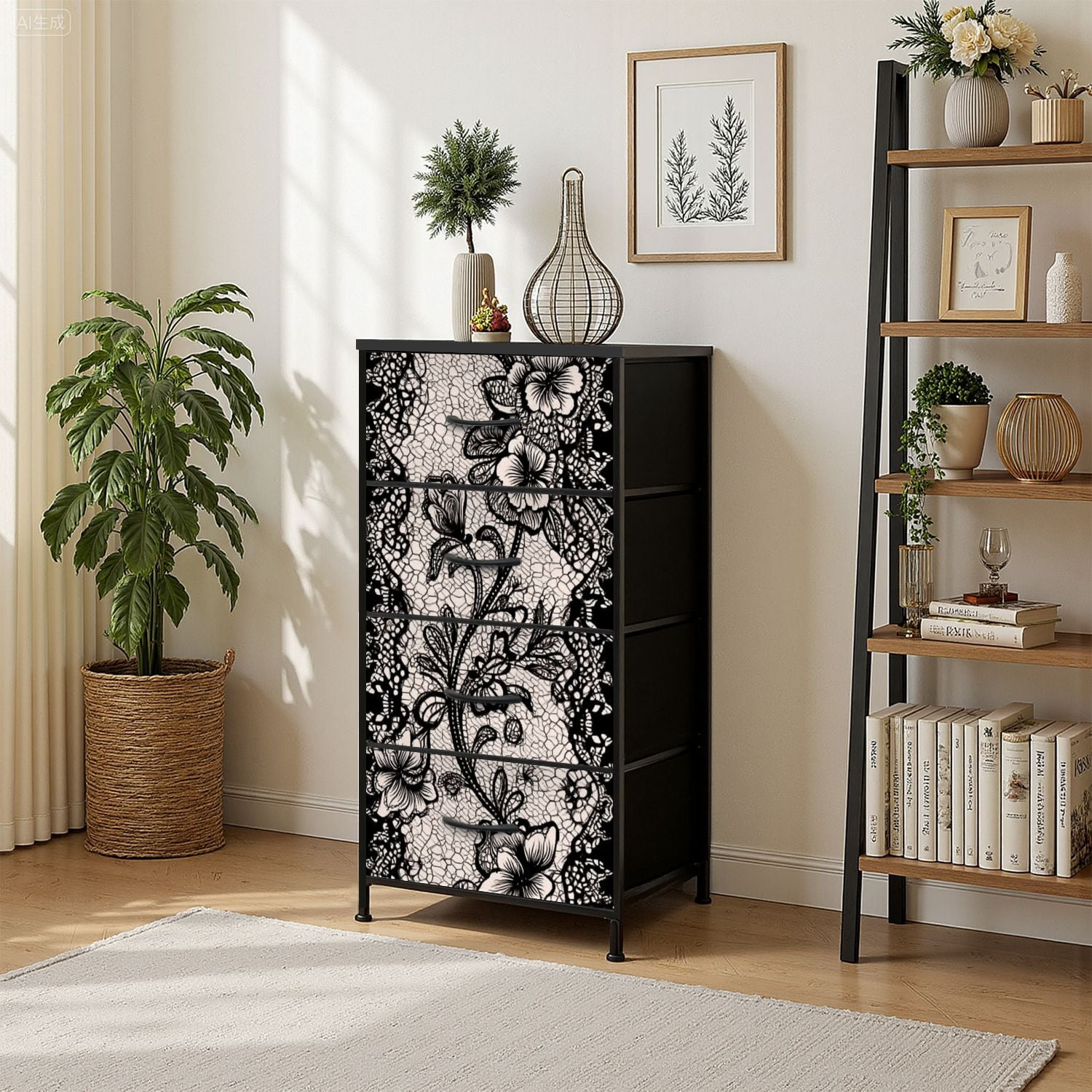 lace dresser drawers Queen Anne Lace Front Solid Mango Wood Tall Bedroom Dresser w 6 Drawer - Bedroom - San Francisco - by Sierra Living Concepts Inc