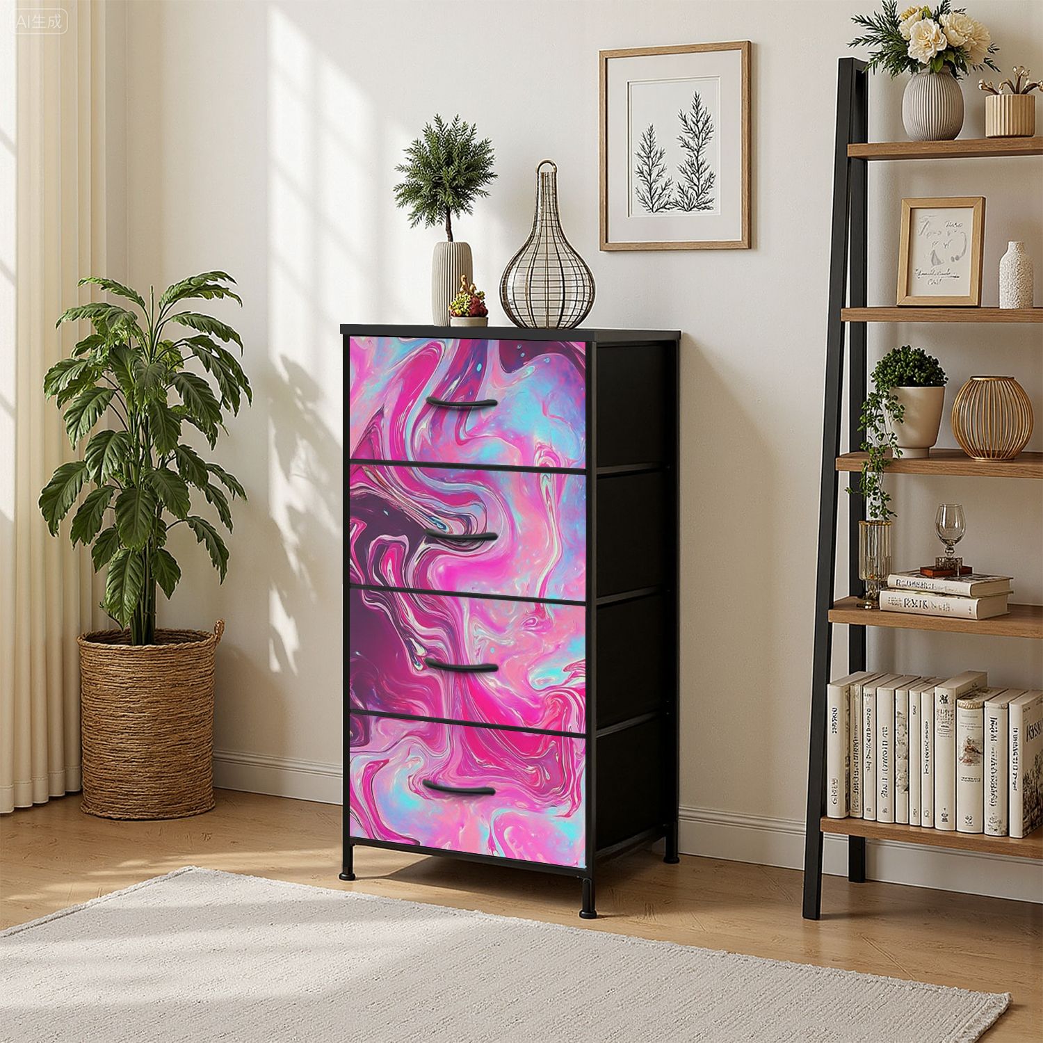 4 Drawer Vertical Storage Dresser Abstract purple burgundy pink marble texture Liquid fractal art paint with Wood Top Fabric Pull Drawers - Walmart.com 4 Drawer Vertical Storage Dresser Abstract purple burgundy pink marble texture Liquid fractal art paint with Wood Top Fabric Pull Drawers - Walmart.com