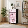 thumbnail image 1 of 4 Drawer Vertical Storage Dresser cherry blossoms this both laterally vertically to endless with Wood Top Fabric Pull Drawers, 1 of 8