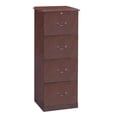 thumbnail image 1 of 4 Drawer Vertical Wood Lockable Filing Cabinet, Cherry, 1 of 2