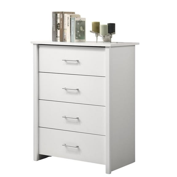 4 Drawers Chest Wood Storage Cabinet for Bedroom & Living Room