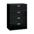 thumbnail image 1 of 4 Drawers Lateral Lockable Filing Cabinet, Black, 1 of 4