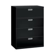 4 Drawers Lateral Lockable Filing Cabinet, Black