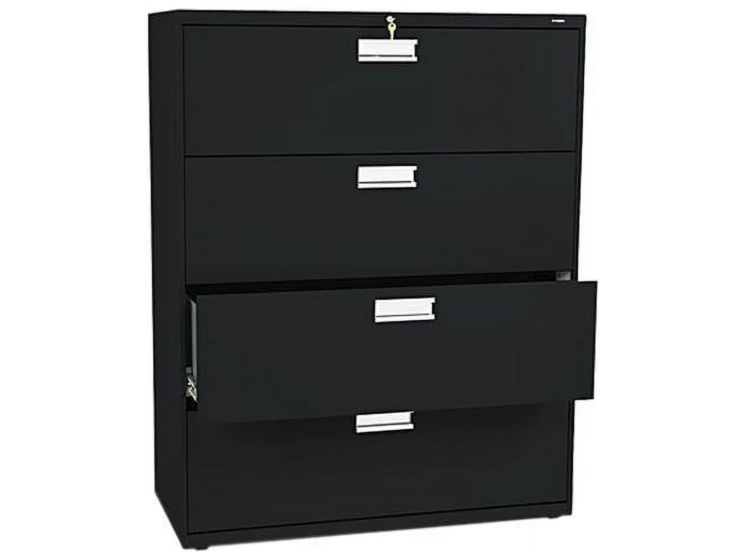 4 Drawers Lateral Lockable Filing Black