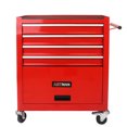 thumbnail image 1 of 4 Drawers Multifunctional Tool Cart with Wheel Steel Tool Chest Storage Cabinet, 1 of 7