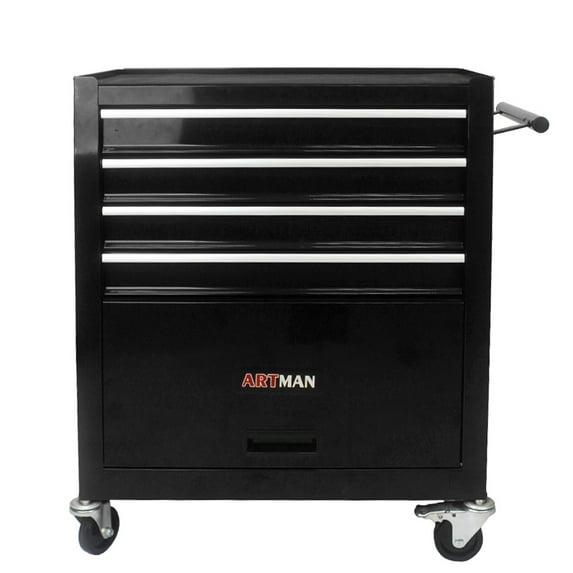 4 Drawers Multifunctional Tool Cart with Wheel Steel Tool Chest Storage Cabinet