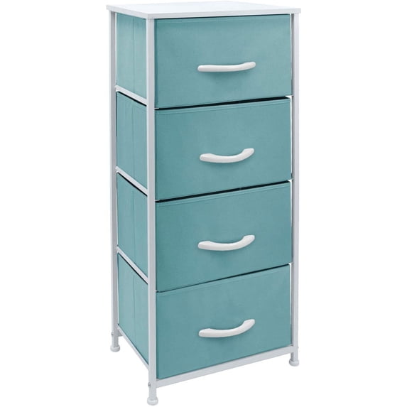 4 Drawers Nightstand Chest Dresser - Aqua