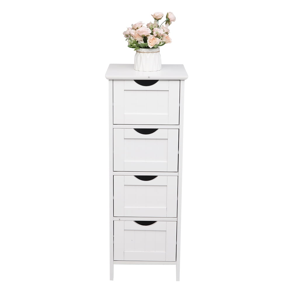 4 Drawers Storage Cabinet White