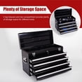 thumbnail image 1 of Excelo 21" 4-Drawer Portable Tool Chest, 300 lb Heavy-Duty Lockable Steel Tool Box with EVA-Lined Drawers for Garage & Workshop,Black, 1 of 10