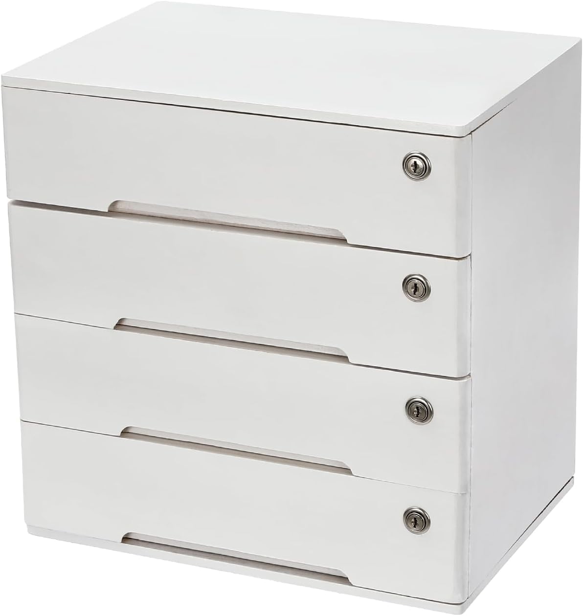 4 Drawers Wood Storage Box, Flat File Cabinet, Storage Cabinet ...