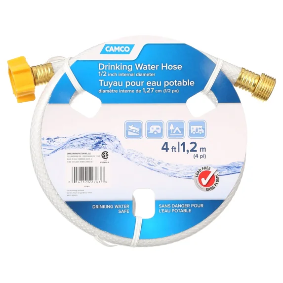 4' Drinking Water Hose 1/2" Inner Diameter -