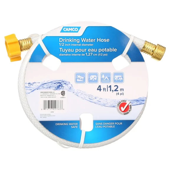 4' Drinking Water Hose 1/2" Inner Diameter -