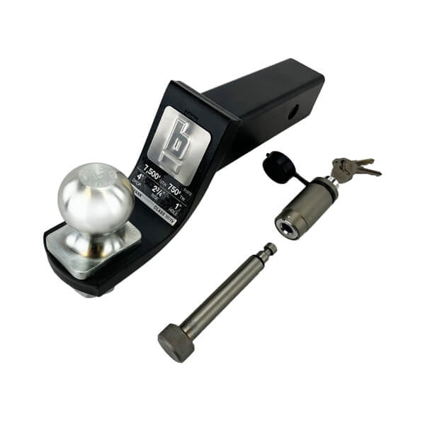 bROK Heavy Duty 4" Drop Security Kit for Automotive Hitch Ball Mounts 7,500 LBS Weight Capacity