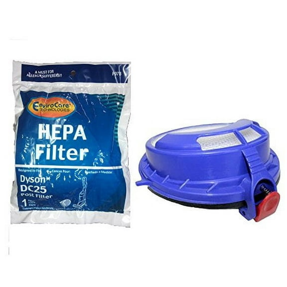 4 Dyson DC25#916188-06 HEPA Post Motor filter Fits Upright Vacuum models DC 25 All Floors, Animal, Blueprint, Multi Floor, Blue Exclusive 91618806