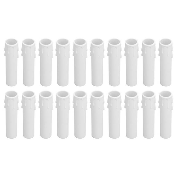 4" E12 Candle Sleeves, <span Style="background:red"></span> Wax Design For Chandeliers Lamps, 20 Pack