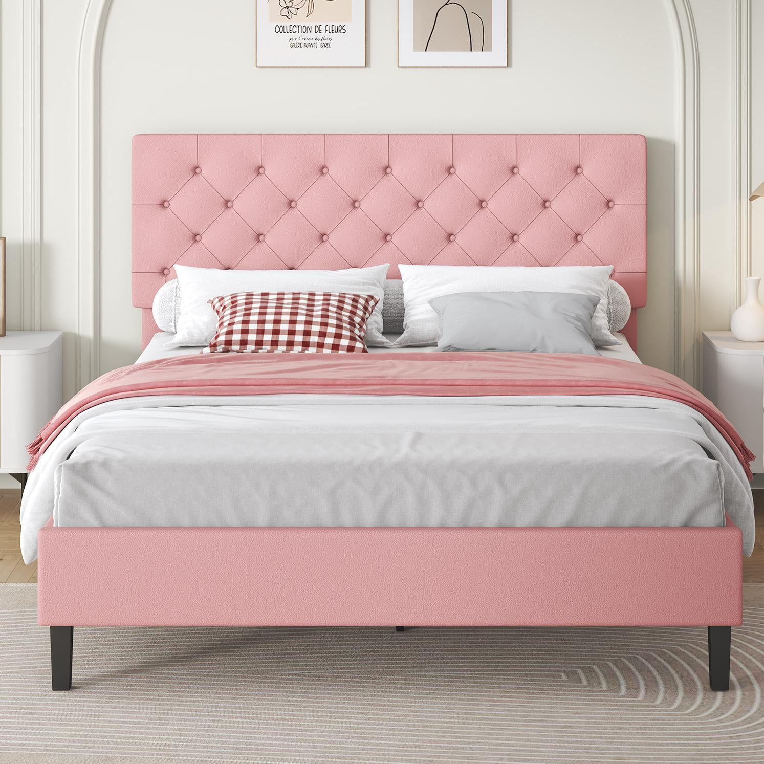 4 ever winner full bed frame full upholstered platform bed with button