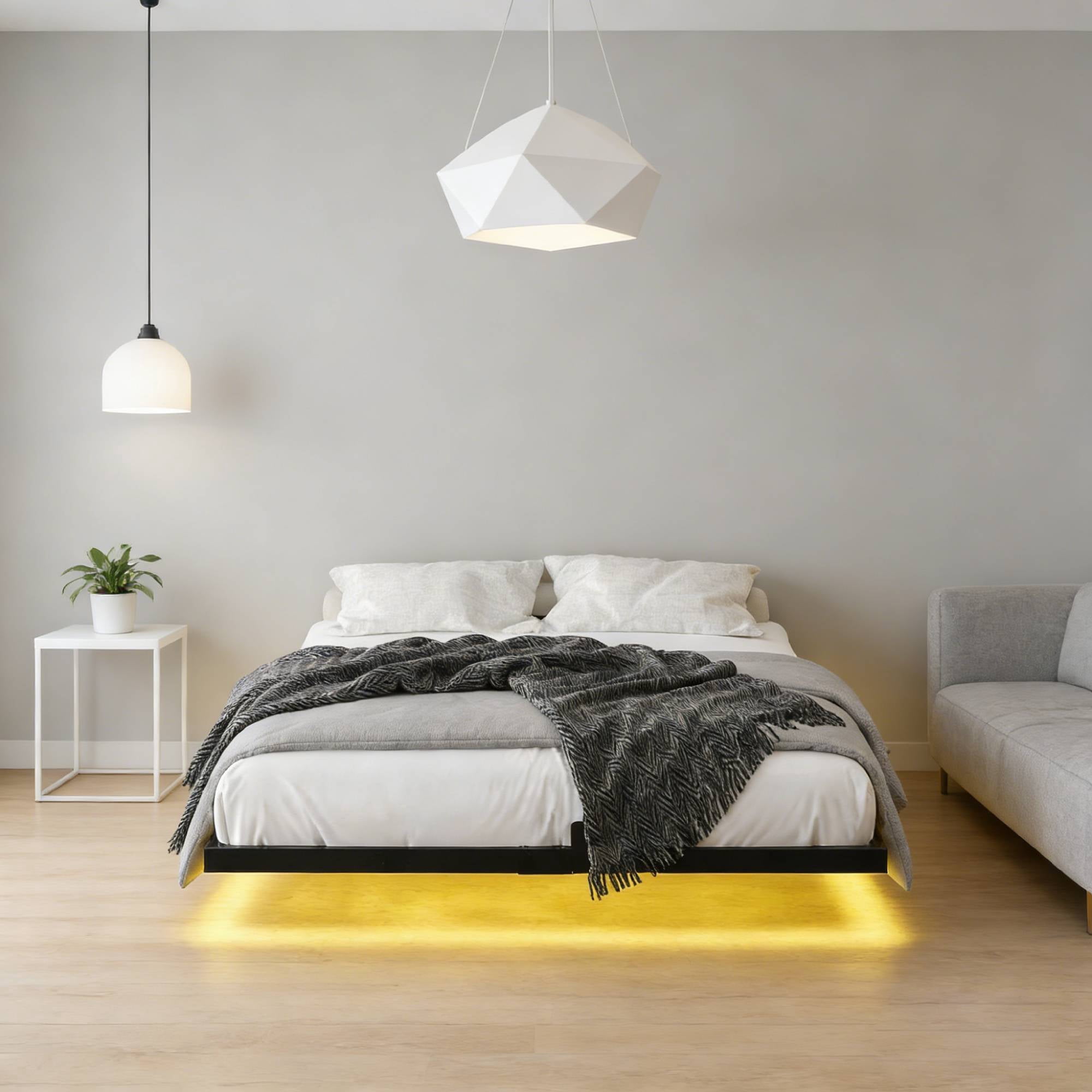 4 EVER WINNER 7.9 in Heavy Duty and Smart LED Lights Standard Bed ...