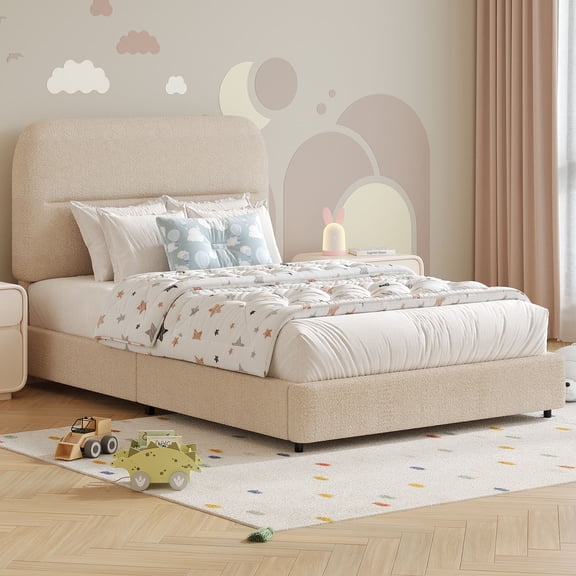 4 Ever Winner 41.3 in Adjustable Height and No Box Spring Needed Platform Bed, Twin