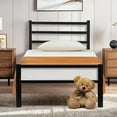 thumbnail image 1 of 4 Ever Winner Twin Metal Bed Frame with Headboard, 14" Under Bed Storage, No Box Spring Needed, Black, 1 of 7