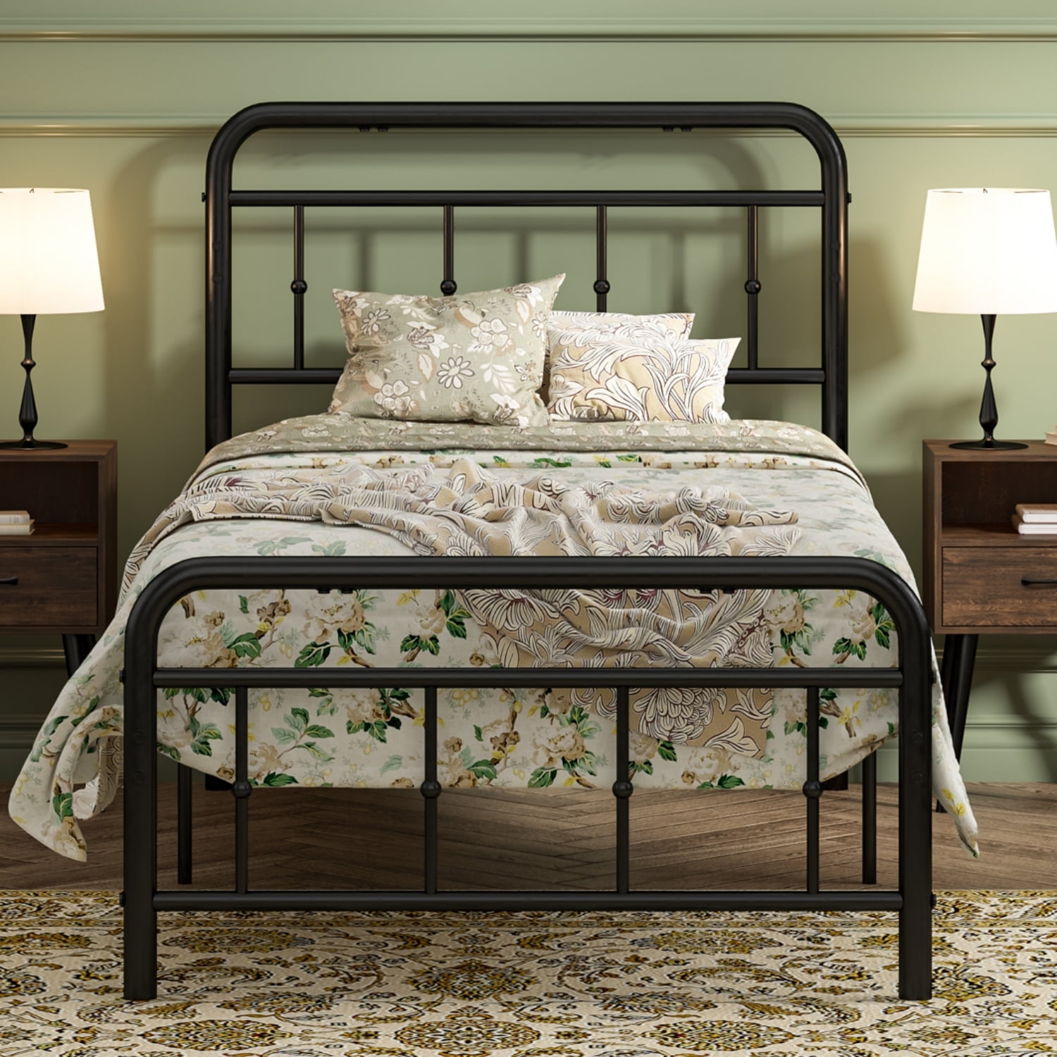 4 EVER WINNER Twin XL Metal Bed Frame, Platform Bed Frame with