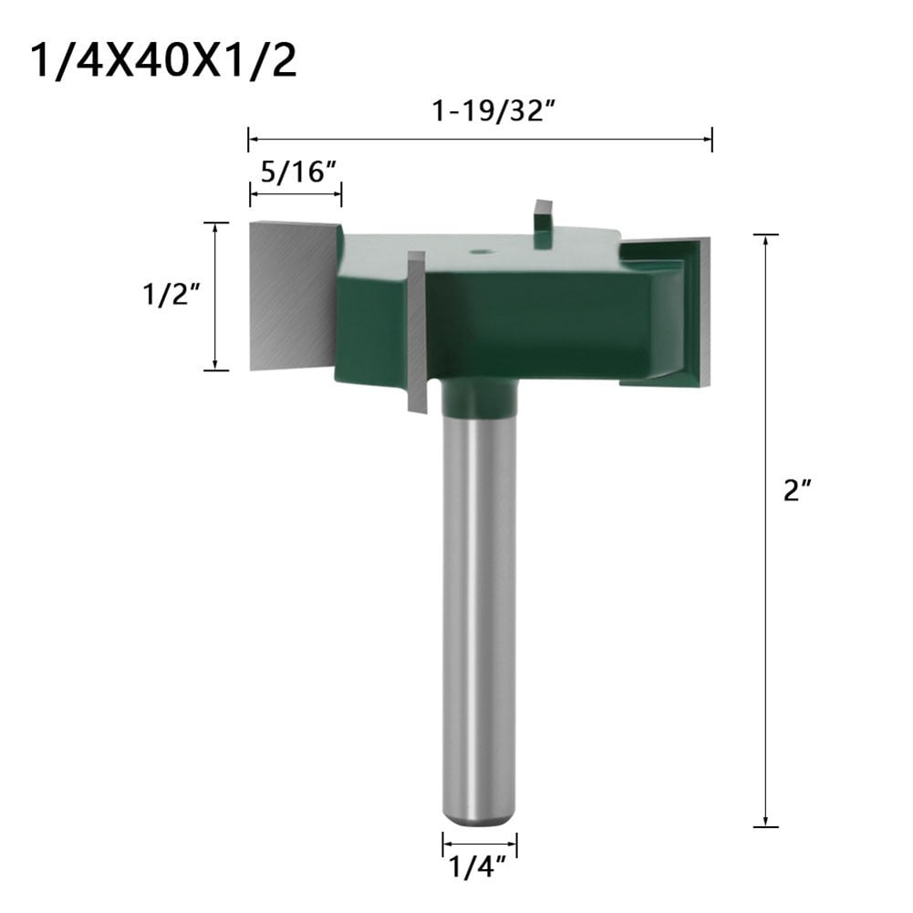 4 Edge T Type Slotting Cutter Woodworking Tool Router Bits