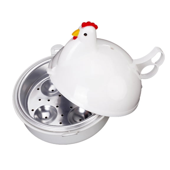 4 Egg Microwave Boiler Cup Soft Hard Boil Steam Cooker Kitchen Appliance