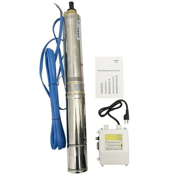 4" Electric Deep Well Pump Submersible Borehole Pump 32.8ft Line Length 110V