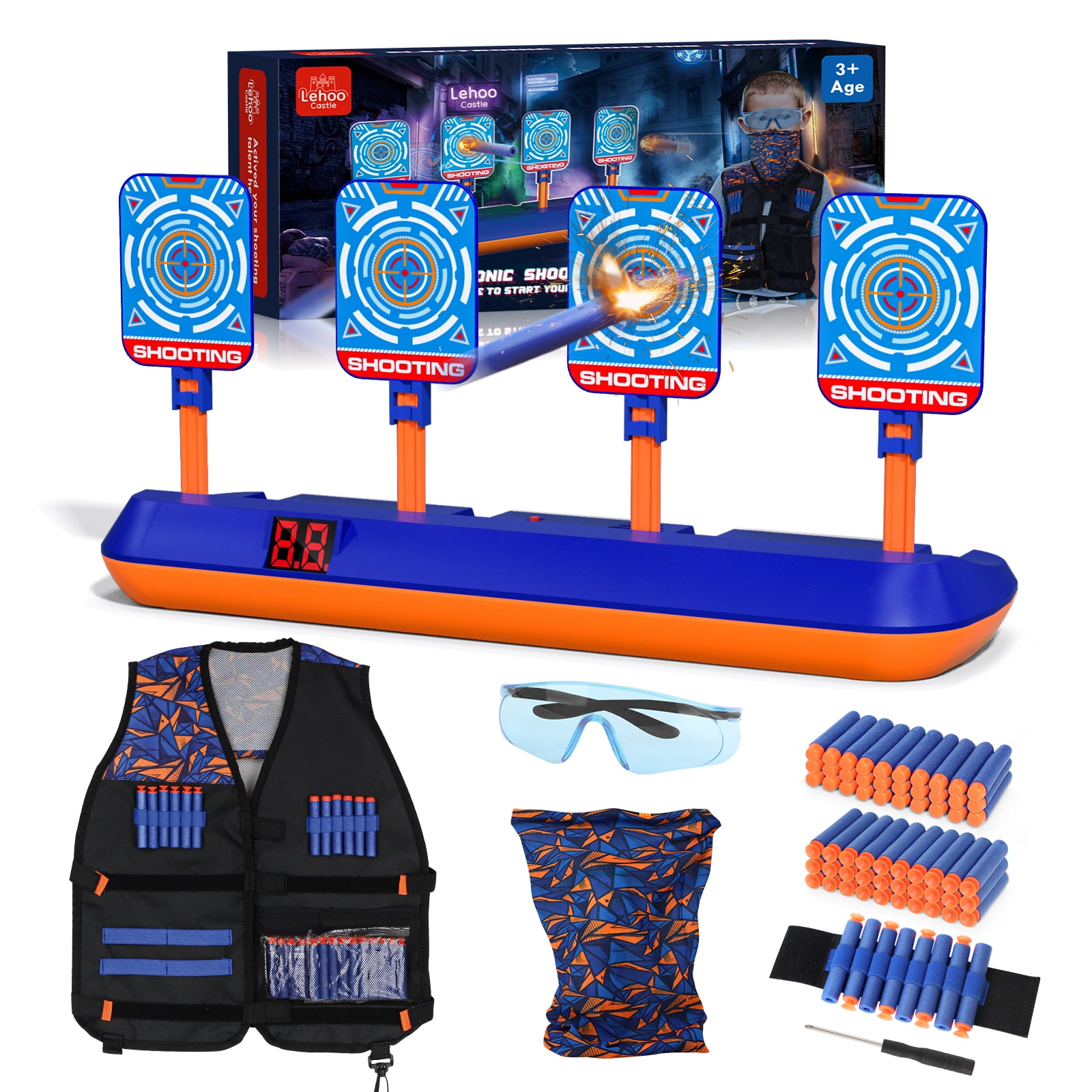 4 Electronic Digital Target, for Nerf Targets for Kids to Shoot ...