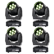 4 Eliminator Stealth Wash Zoom 7 x 12Watt RGBW LED DMX Moving Head Wash Lights
