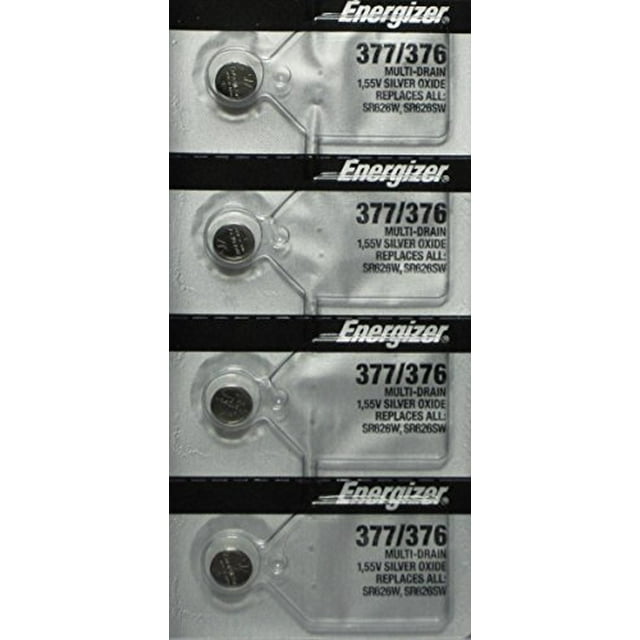 4 Energizer 377 376 Silver Oxide Watch Batteries SR626SW SR626W