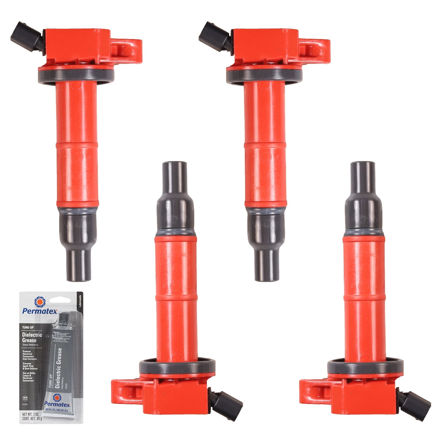 4 Energy Ignition Coils and Tune Up Grease Compatible with 0111 Toyota