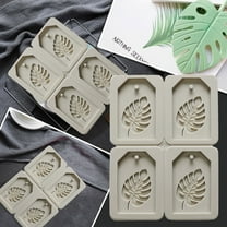 4 Even Leaves Tortoise Back Aroma Wax Tablet Mold Diffuser Stone Mould for Diy Resin Craft Soap Candle Making Reusable Silicone