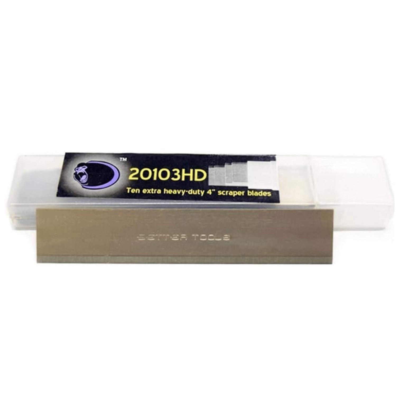 4" Extra Heavy Duty Scraper Blades - .036" thick - 50 blades/box - 10 blades/tube