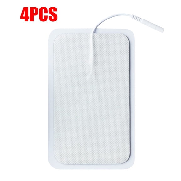 4 Extra Large Electrode Pads Replacement Patches 7x12 cm for Tens Units Reusable