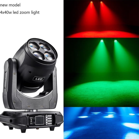 4-Eye 40w Led Zoom Moving Head Stage Light Beam Wash Strobe