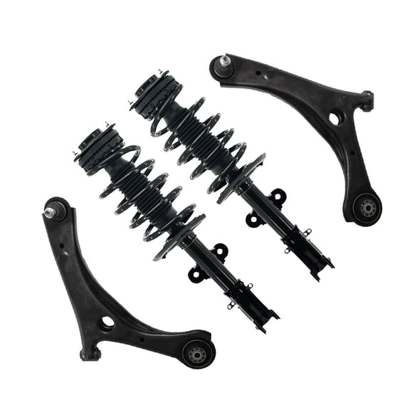 PM Auto Set of 4 Front Lower Control Arm Ball Joint-Quick Complete Strut-Coil Spring Assembly For 2012-2018 Dodge Grand Caravan