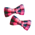 thumbnail image 1 of 4 FOUR Lumberjack Big Hair Bows SET Clip Pin Set Baby Girls Buffalo Plaid Holiday Christmas Red Black Pattern Alligator, 1 of 5