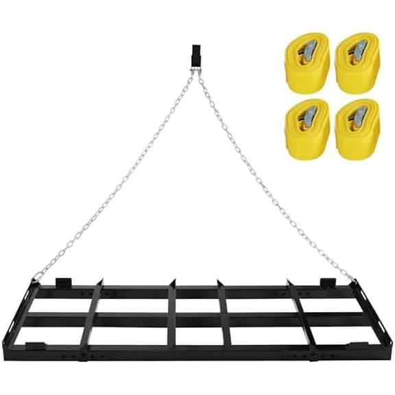 4 FT Drag Harrow Driveway Grader, Heavy Duty Power Rake with Adjustable Bars & 4 FT Chain, Driveway Drag for ATV, UTV, Tractor, Mower, Land Leveler for Gravel, Sand, Soil, Hay$$Tools