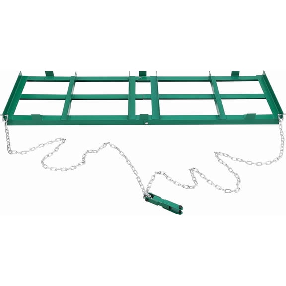 4 FT Driveway Drag Harrow - Tow Behind Landscape Rake with Heavy Duty Chain for ATV UTV Tractor Lawn and Gravel Leveling