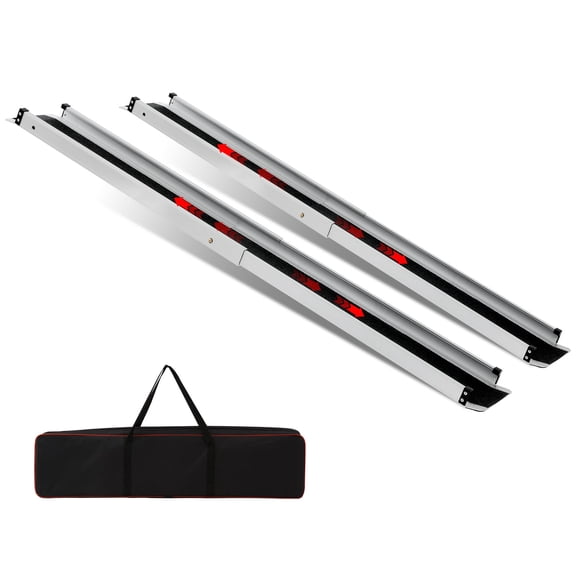 4 FT Folding Aluminum Wheelchair Ramp, 600 LBS Heavy Duty Capacity, Non-Slip Portable Threshold Mobility Ramp, Handicap Access Ramp for Home Steps, Stairs and Doorways Indoor Outdoor Use