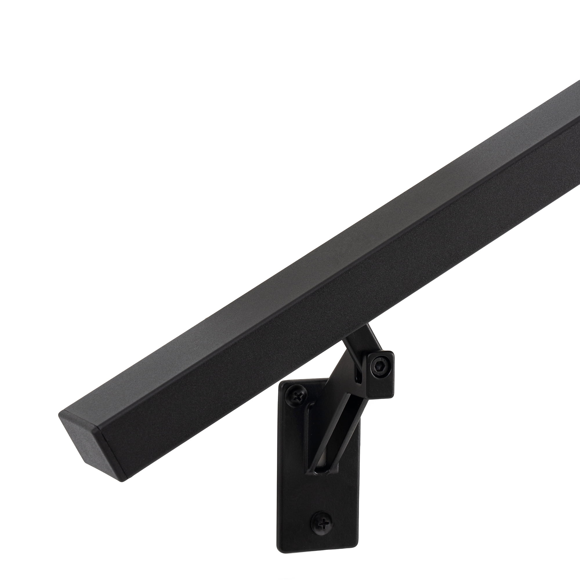 4 FT Matte Black Handrails Kit for Indoor Outdoor Stairs，Modern ...