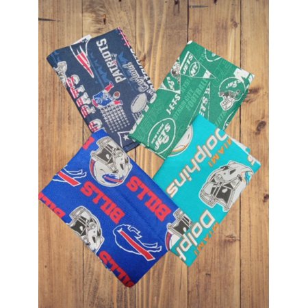 4 Fat Quarters - AFC East NFL Fat Quarter Bundle