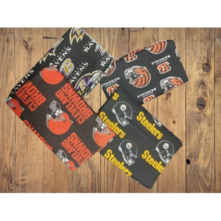 4 Fat Quarters - AFC North NFL Fat Quarter Bundle