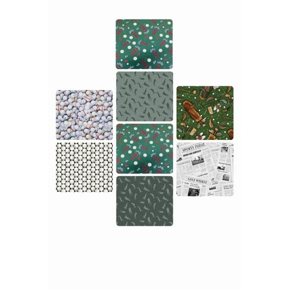 4 Fat Quarters - Assorted Golf Fat Quarter Bundle