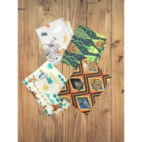 4 Fat Quarters - Assorted Lion King Lion Guard Fat Quarter Bundle